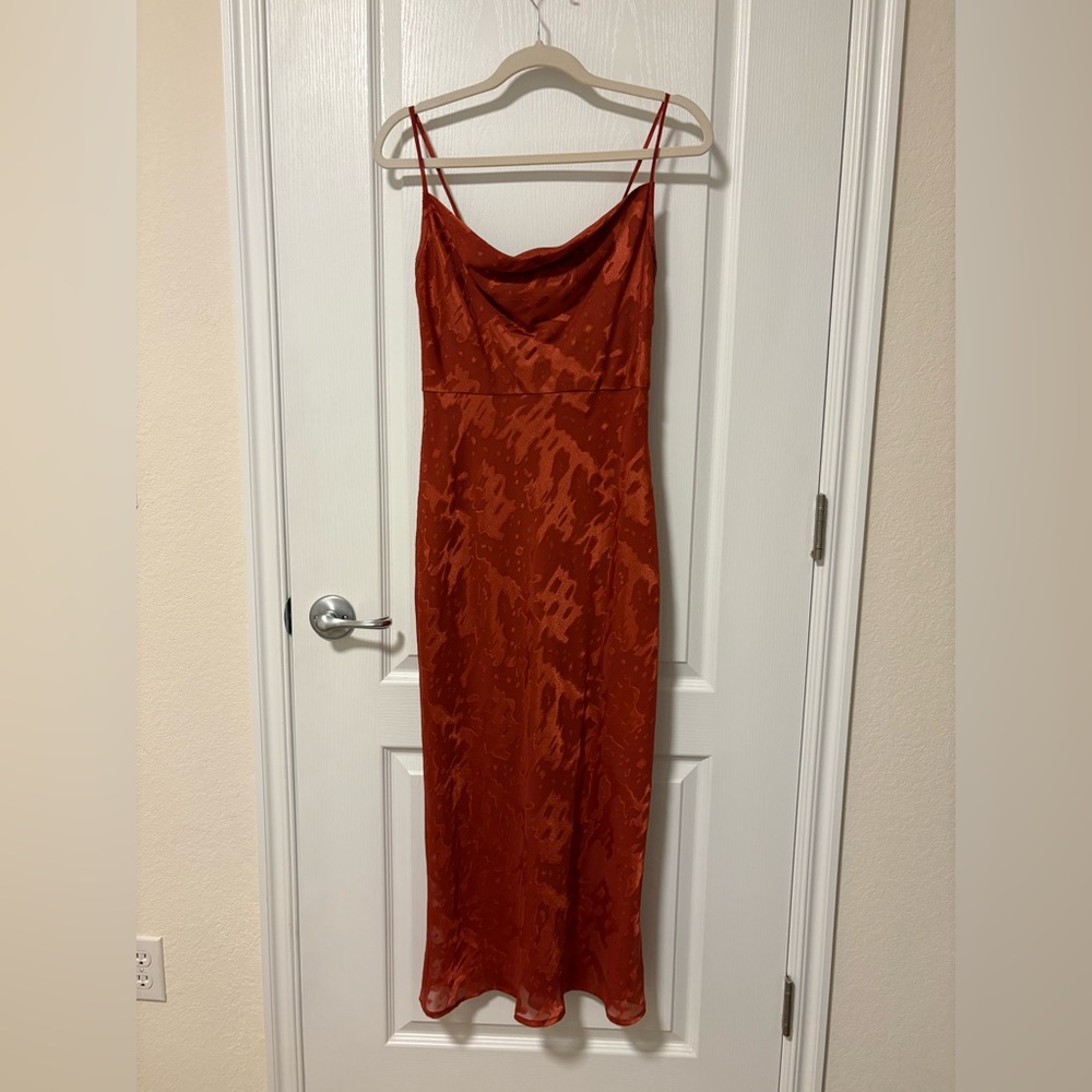 Anthropologie Hutch Rust Midi Dress
